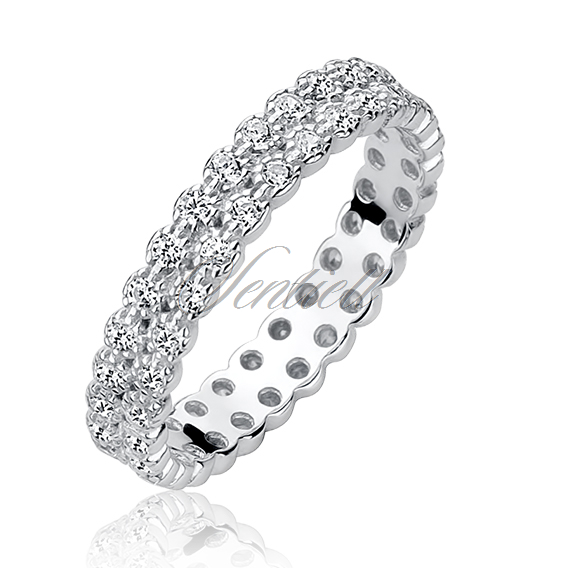 9841 - Silver (925) ring with white zirconia - - Silver Jewelry