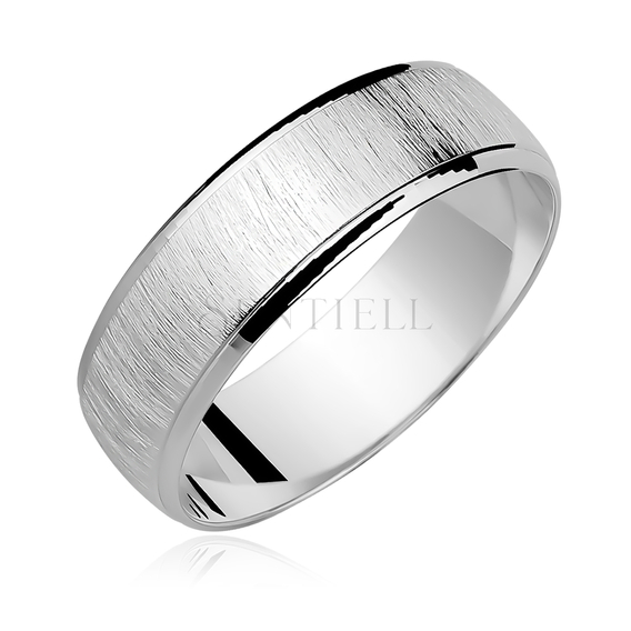 9691 - Silver (925) wedding ring, satin - - Silver Jewelry - Rings