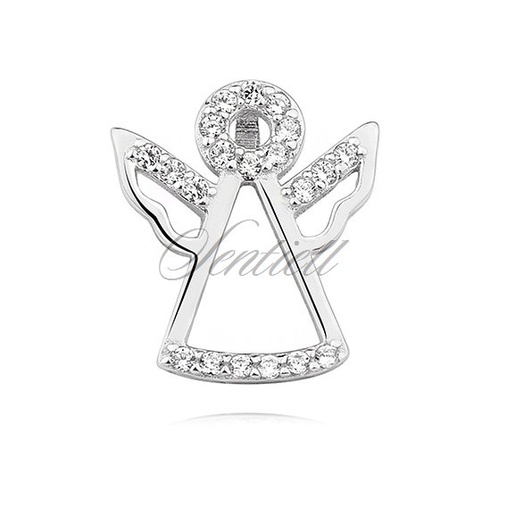 12068 Silver 925 Pendant With Zirconia Angel - 