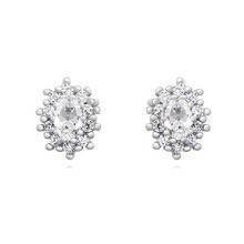 Silver (925) Earrings white zirconia