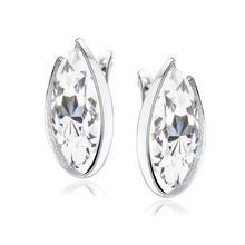 Silver (925) Earrings with white zirconia