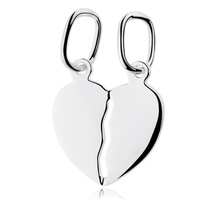 Silver (925) Pendant heart for couples - for engraving