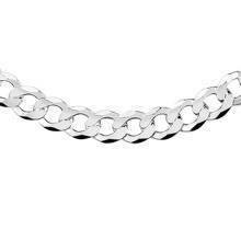 Silver (925) diamond-cut chain - curb extra flat Ø 250