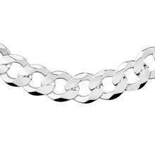 Silver (925) diamond-cut chain - curb extra flat Ø 350