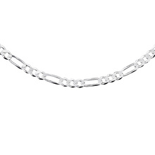 Silver (925) diamond-cut chain - figaro extra flat Ø 120