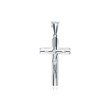 Silver (925) diamond cut pendant cross