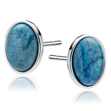 Silver (925) earings with blue agate