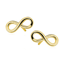 Silver (925) earrings Infinity gold-plated