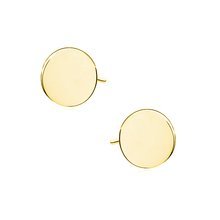 Silver (925) earrings - gold-plated circles