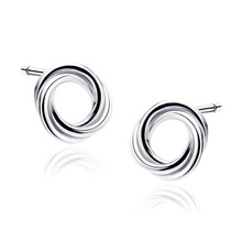 Silver (925) earrings - intertwined circles