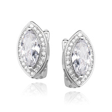 Silver (925) earrings white zirconia