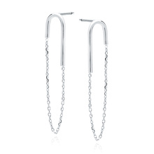 Silver (925) earrings with chain