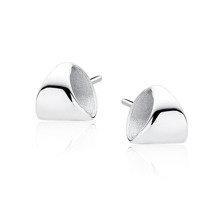 Silver (925) elegant earrings dimensional triangles