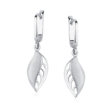 Silver (925) elegant earrings - leafs