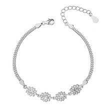 Silver (925) fashionable bracelet white zirconia