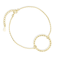 Silver (925) gold-plated bracelet - circle of balls