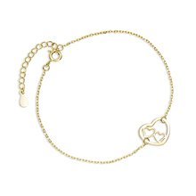 Silver (925) gold-plated bracelet - hearts