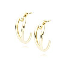 Silver (925) gold - plated earrings