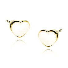 Silver (925) gold-plated earrings - hearts