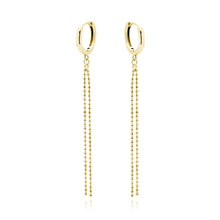 Silver (925) gold-plated earrings with chains