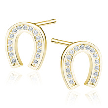 White gold online horseshoe earrings