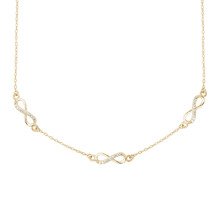 Silver (925) gold-plated necklace Infinity with zirconia