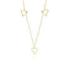 Silver (925) gold-plated necklace hearts