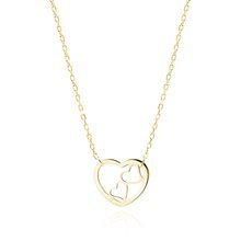 Silver (925) gold-plated necklace - hearts