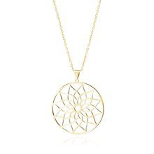 Silver (925) gold-plated necklace - mandala