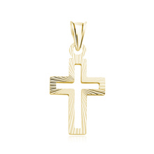 Silver (925) gold-plated pendant cross