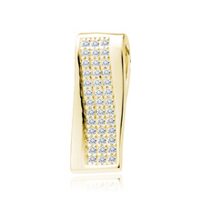 Silver (925) gold-plated pendant with zirconia