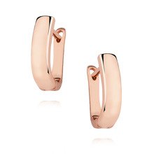 Silver (925) high polished earrings - rose gold-plated