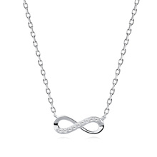 Silver (925) necklace Infinity with zirconia