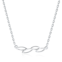 Silver (925) necklace - leaves