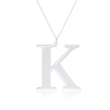Silver (925) necklace - letter K