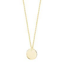 Silver (925) necklace with gold-plated circle