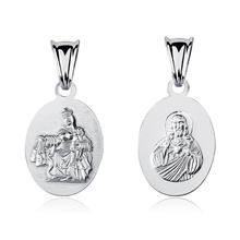 Silver (925) pendant - Jesus Christ / Scapular Mary