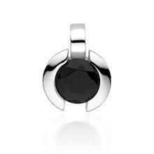 Silver (925) pendant with black zirconia