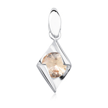 Silver (925) pendant with cognac zirconia