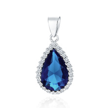 Silver (925) pendant with sapphire zirconia