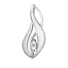 Silver (925) pendant with white zirconia