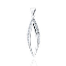 Silver (925) pendant with white zirconias