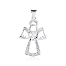 Silver (925) pendant with zirconia - angel