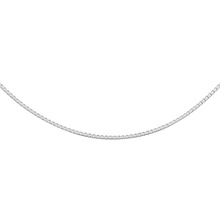 Silver (925) rhodium-plated Venetian box chain - diamond-cut