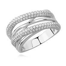 Silver (925) ring with white zirconia