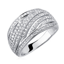 Silver (925) ring with white zirconia