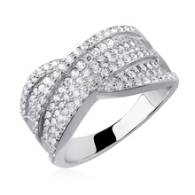 Silver (925) ring with white zirconia