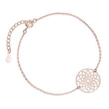 Silver (925) rose gold-plated bracelet - mandala
