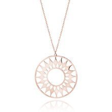 Silver (925) rose gold-plated necklace - mandala
