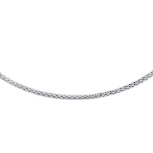 Silver chain (925) coreana bombe rhodium-plated